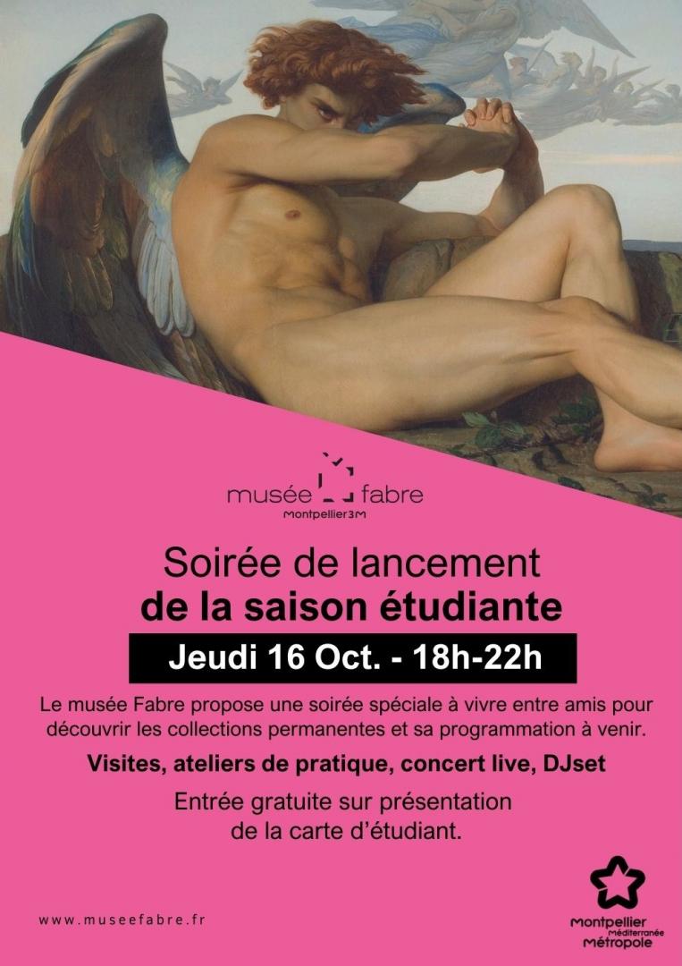 Jeudi 16 Octobre : soirée de lancement de la saison étudiante au musée fabre